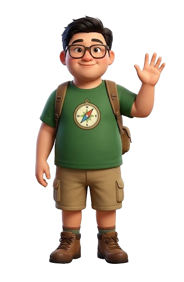 Friendly Wilderness Explorer Waving